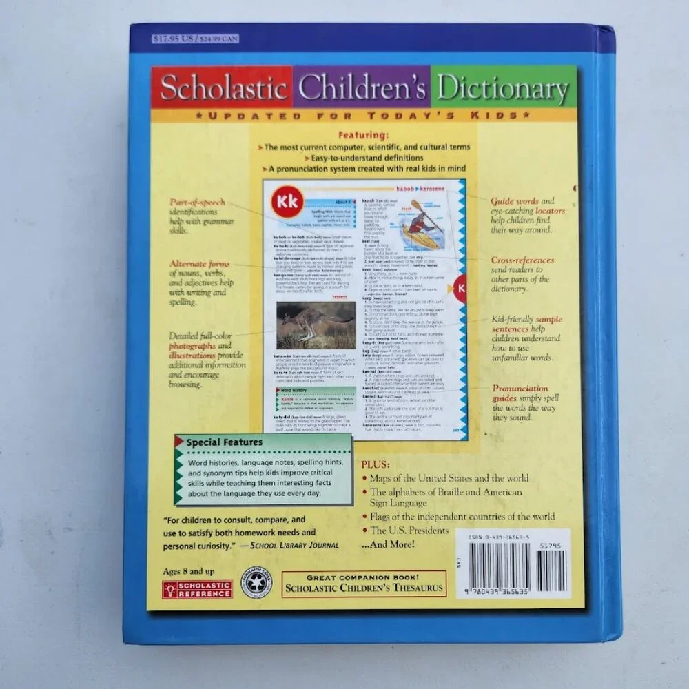 Scholastic Children's Dictionary Hardcover Book Reference Classroom Supplies Sch